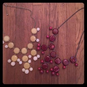 2 large accent necklaces